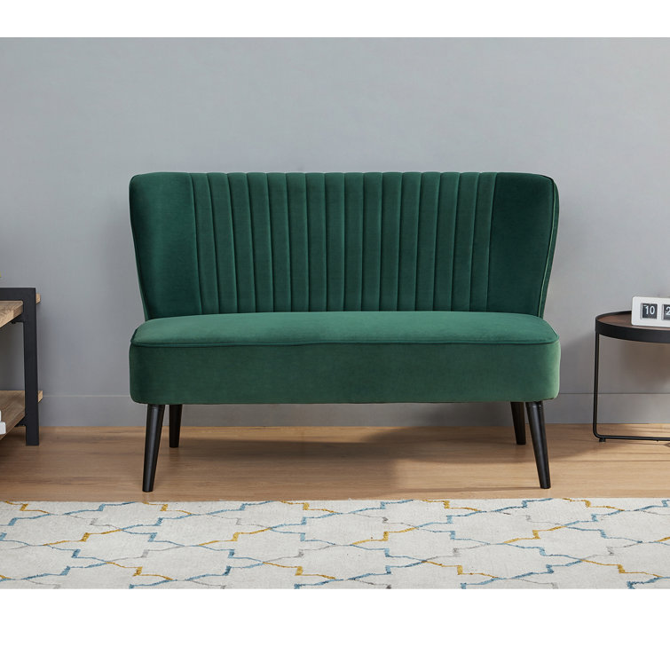 Mercer41 Banton 52.36'' Velvet Armless Loveseat Wayfair